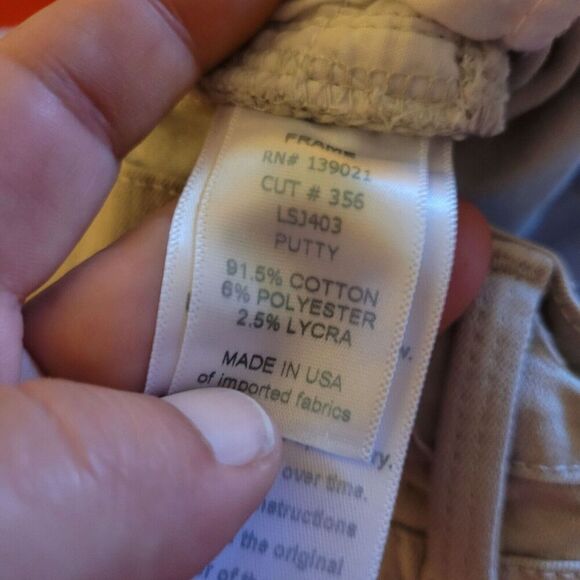 FRAME DENIM Le Skinny de Jeanne Tan Denim Jeans Size 25 Midrise Stretch - Picture 10 of 10